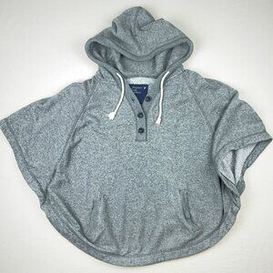 American Eagle Sweatshirt Cape Hoodie Poncho XL Baggy Pullover Top French Terry